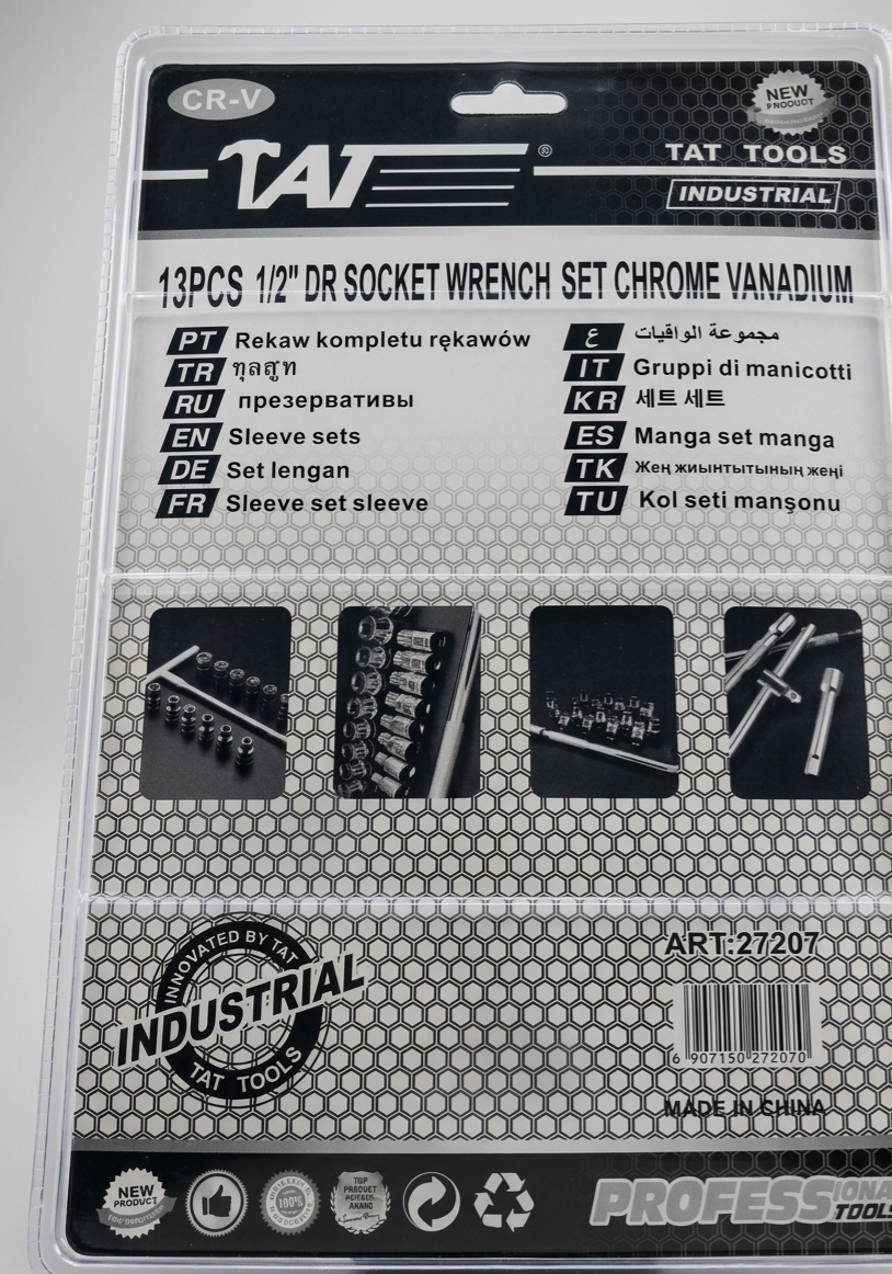 13 pcs 1/2" T-Type

Socket Set