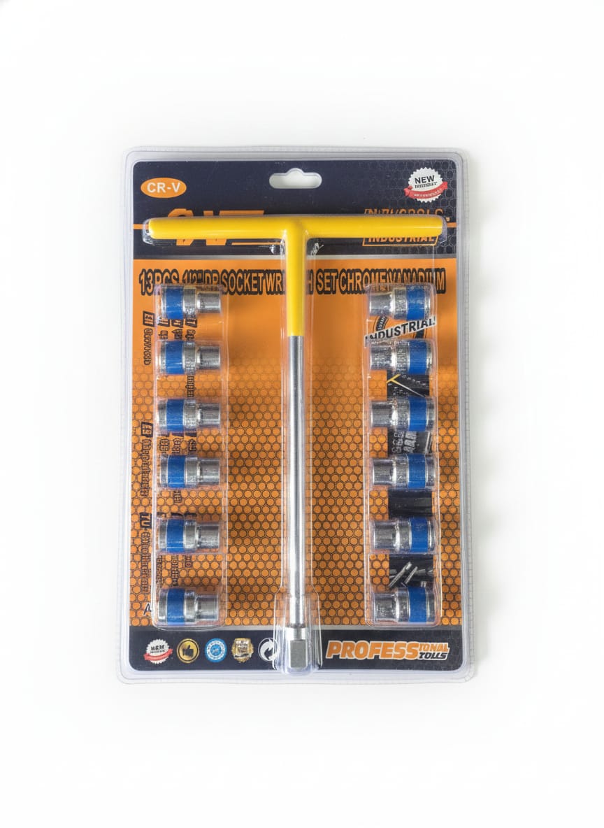 13 pcs 1/2" T-Type

Socket Set